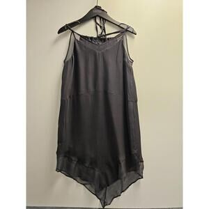 Mason XO Barneys New York Brown 100% Silk Dress Size 8 Women’s Sexy Rare